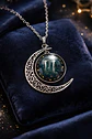 Collar Para Mujer Dije Cabujon Cristal Luna Signos Zodiacal - Miniatura 8