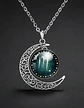 Collar Para Mujer Dije Cabujon Cristal Luna Signos Zodiacal - Miniatura 10