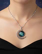 Collar Para Mujer Dije Cabujon Cristal Luna Signos Zodiacal - Miniatura 13
