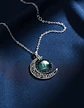 Collar Para Mujer Dije Cabujon Cristal Luna Signos Zodiacal - Miniatura 14
