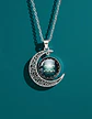 Collar Para Mujer Dije Cabujon Cristal Luna Signos Zodiacal - Miniatura 21