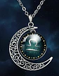 Collar Para Mujer Dije Cabujon Cristal Luna Signos Zodiacal - Miniatura 31