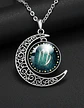 Collar Para Mujer Dije Cabujon Cristal Luna Signos Zodiacal - Miniatura 41
