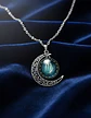 Collar Para Mujer Dije Cabujon Cristal Luna Signos Zodiacal - Miniatura 42