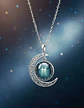 Collar Para Mujer Dije Cabujon Cristal Luna Signos Zodiacal - Miniatura 48