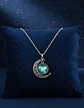Collar Para Mujer Dije Cabujon Cristal Luna Signos Zodiacal - Miniatura 51