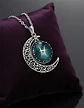 Collar Para Mujer Dije Cabujon Cristal Luna Signos Zodiacal - Miniatura 52