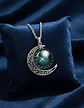 Collar Para Mujer Dije Cabujon Cristal Luna Signos Zodiacal - Miniatura 57
