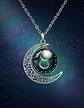 Collar Para Mujer Dije Cabujon Cristal Luna Signos Zodiacal - Miniatura 88
