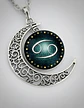 Collar Para Mujer Dije Cabujon Cristal Luna Signos Zodiacal - Miniatura 91