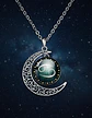 Collar Para Mujer Dije Cabujon Cristal Luna Signos Zodiacal - Miniatura 95