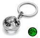 Llavero Hombres Mujeres Planeta Luna Sol Cristal Doble Cara - Miniatura 2