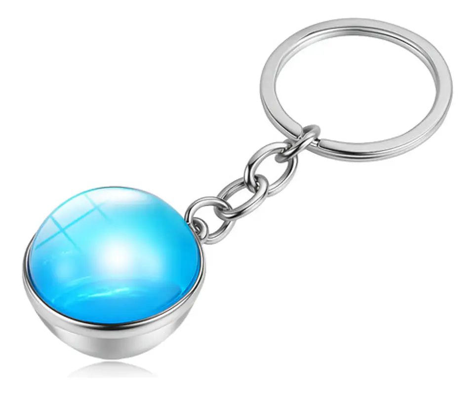 Llavero Hombres Mujeres Planeta Luna Sol Cristal Doble Cara 19
