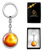 Llavero Hombres Mujeres Planeta Luna Sol Cristal Doble Cara - Miniatura 23