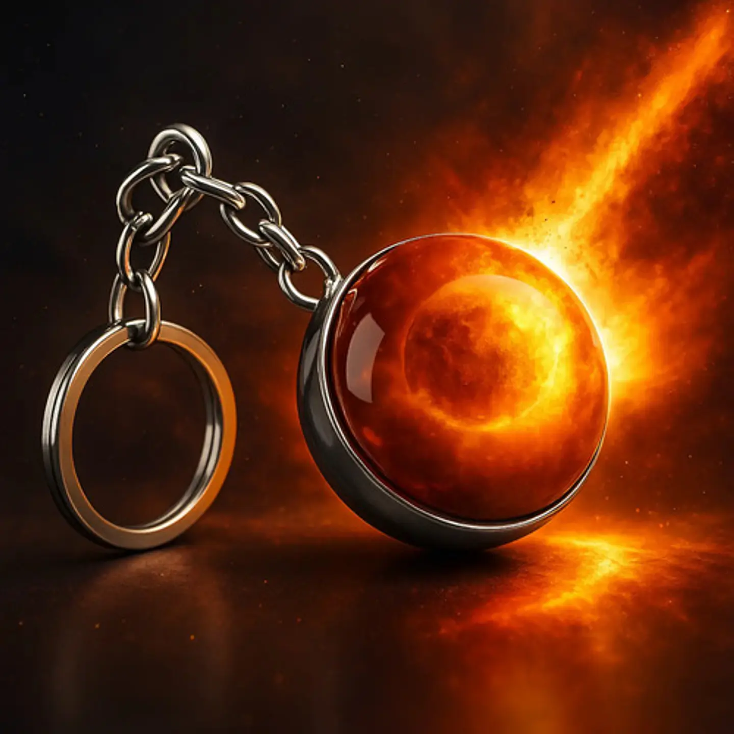 Llavero Hombres Mujeres Planeta Luna Sol Cristal Doble Cara 26