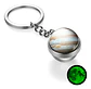 Llavero Hombres Mujeres Planeta Luna Sol Cristal Doble Cara - Miniatura 41