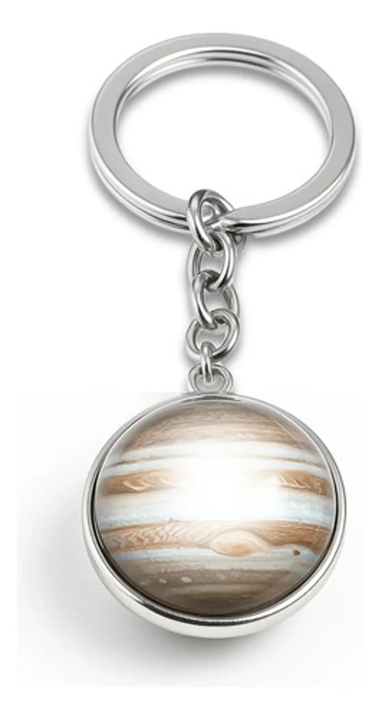 Llavero Hombres Mujeres Planeta Luna Sol Cristal Doble Cara 42