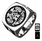 Anillo Color Plata Acero Inoxidable Mason 32 Aguila Hombre - Miniatura 1
