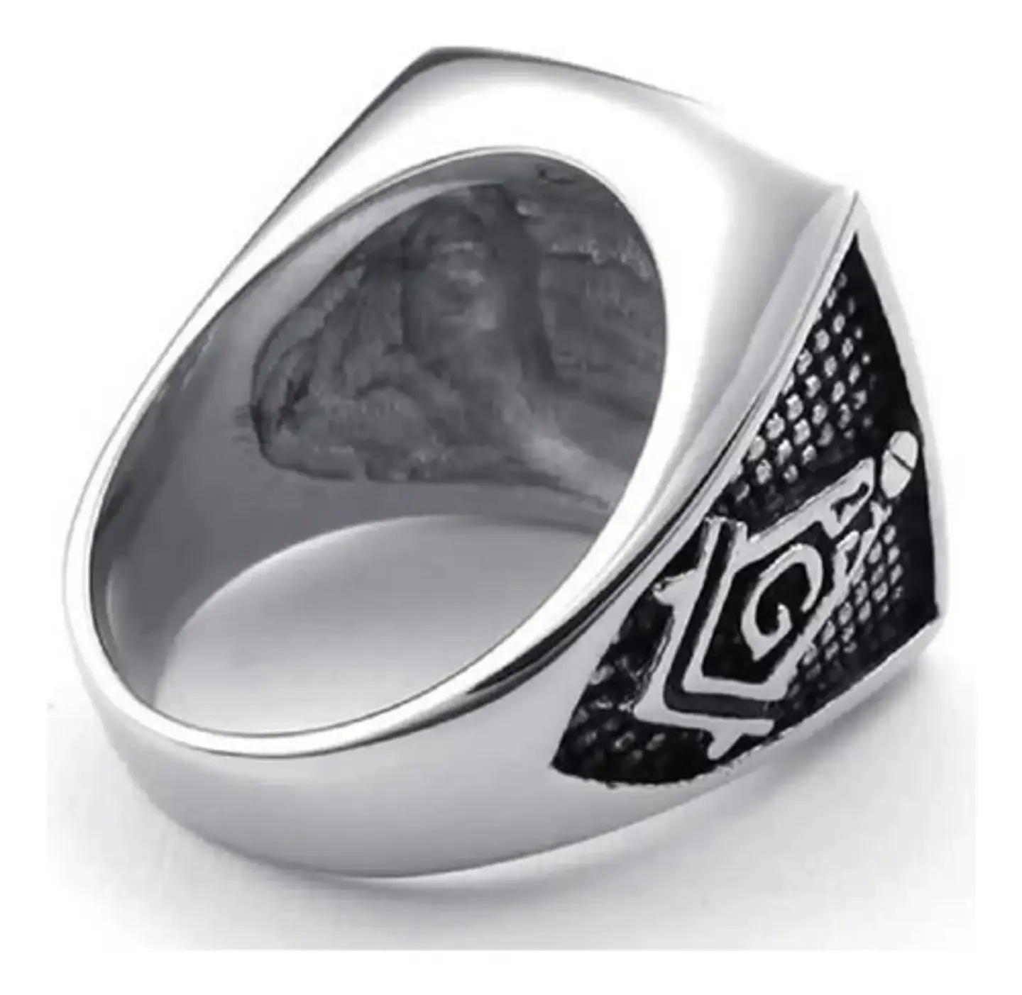 Anillo Color Plata Acero Inoxidable Mason 32 Aguila Hombre 3