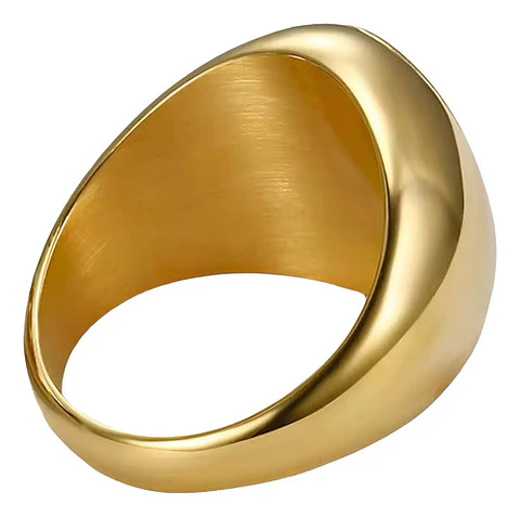 Anillo Para Hombres Símbolo Masón Logia Acero De Color Oro
