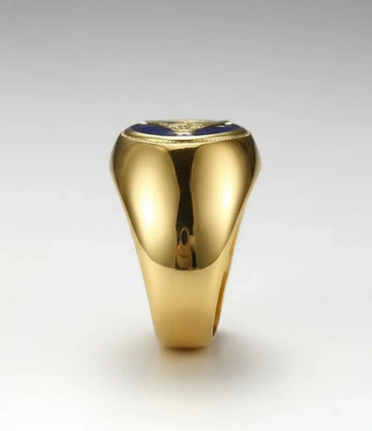 Anillo Para Hombres Símbolo Masón Logia Acero De Color Oro 8