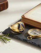 Anillo Para Hombres Símbolo Masón Logia Acero De Color Oro - Miniatura 9