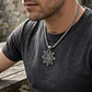 Collar Vikingo En Acero Para Hombres Dije Valknut Valhalla - Miniatura 3