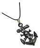 Collar Dije Color Negro Ancla Cráneo Manopla Para Hombre - Miniatura 1