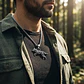 Collar Vikingo Color Plata En Acero Para Hombres Dije Lobo - Miniatura 10