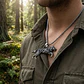 Collar Vikingo Color Plata En Acero Para Hombres Dije Lobo - Miniatura 11