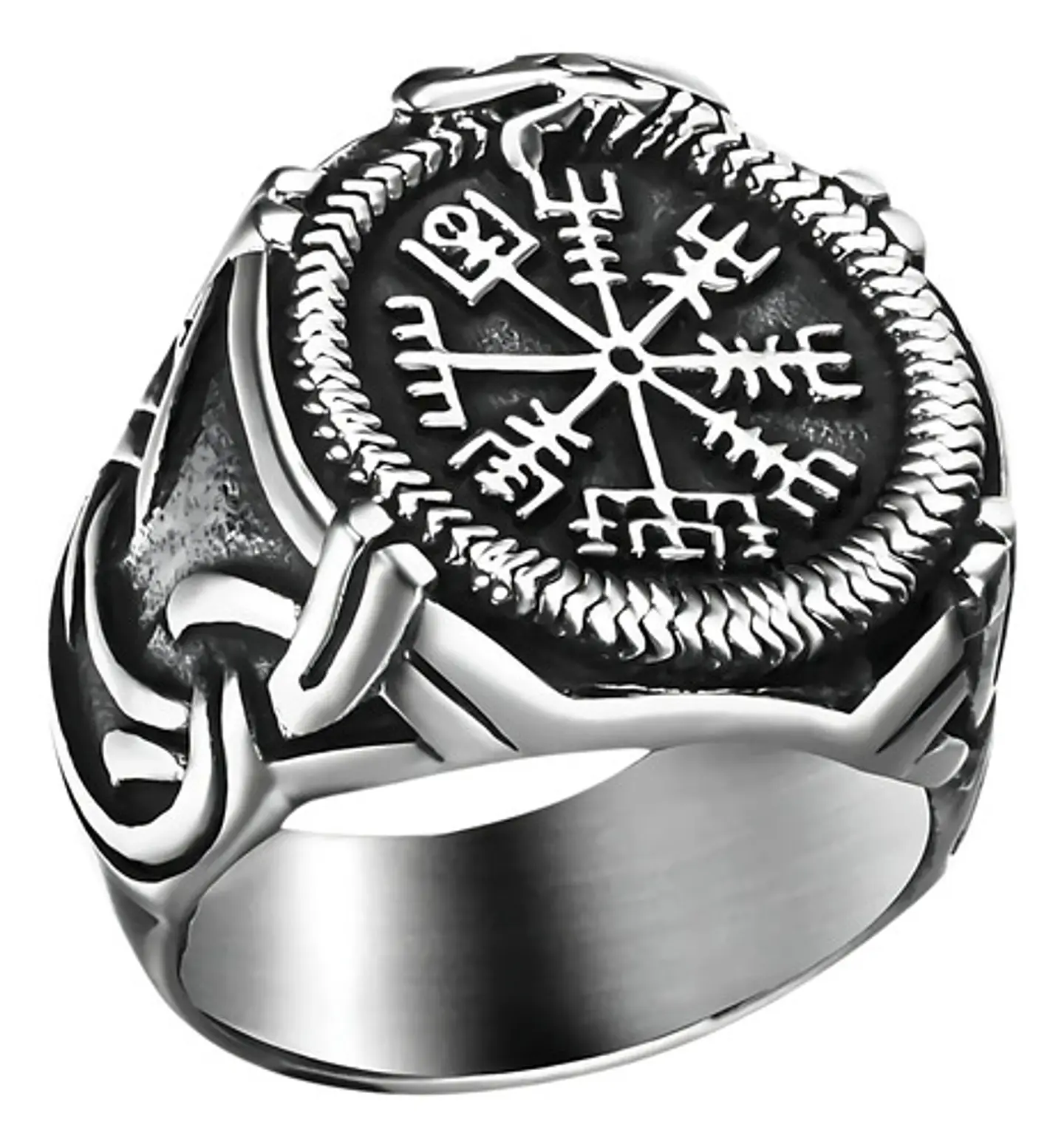 Anillo Mjolnir Amuleto Vikingo Odin Acero Inoxidable Hombre 1