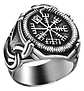 Anillo Mjolnir Amuleto Vikingo Odin Acero Inoxidable Hombre - Miniatura 1
