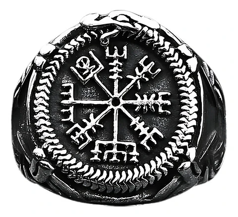 Anillo Mjolnir Amuleto Vikingo Odin Acero Inoxidable Hombre