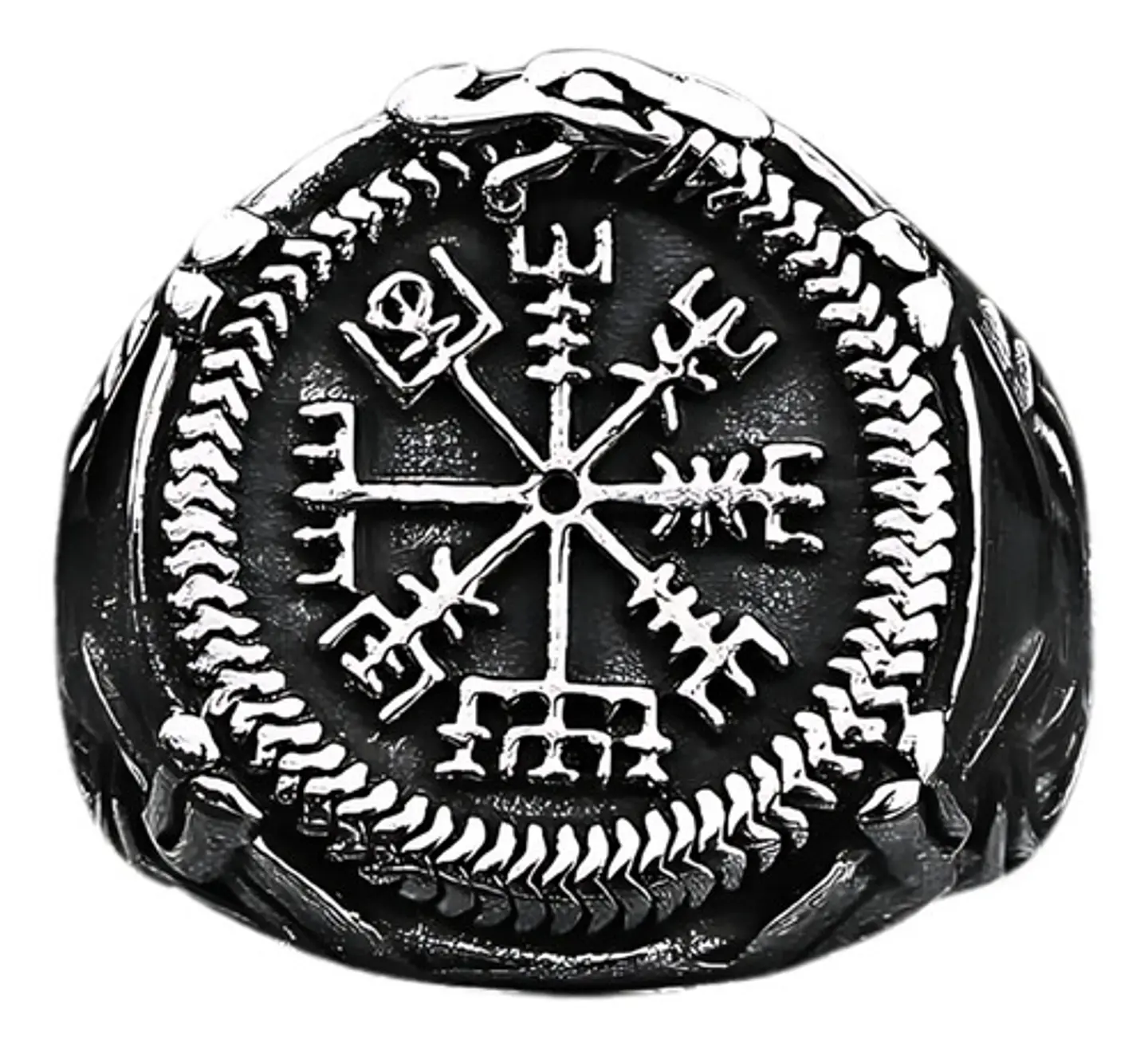 Anillo Mjolnir Amuleto Vikingo Odin Acero Inoxidable Hombre 2