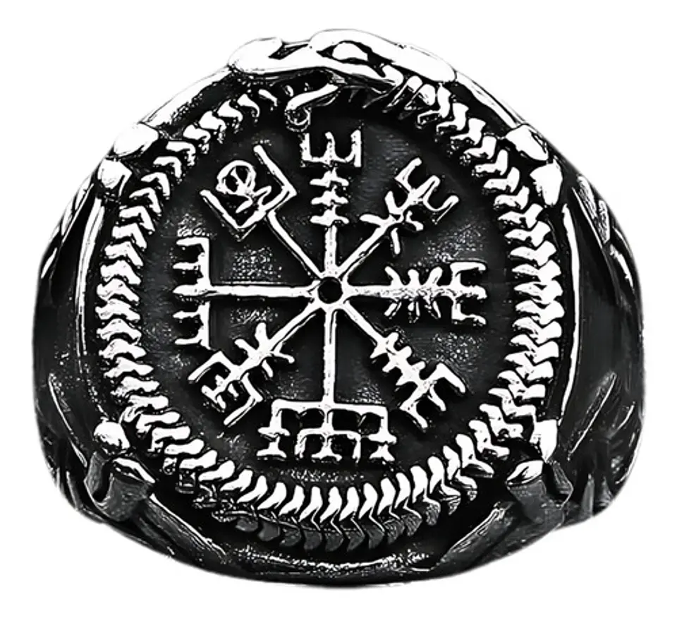 Anillo Mjolnir Amuleto Vikingo Odin Acero Inoxidable Hombre 2