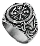 Anillo Mjolnir Amuleto Vikingo Odin Acero Inoxidable Hombre - Miniatura 3