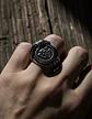  Anillo Valknut Vikingo Cuervo Acero Inoxidable Para Hombre - Miniatura 9