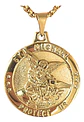 Collar Dije San Miguel Color Oro Acero Inoxidable Hombre - Miniatura 3