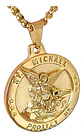 Collar Dije San Miguel Color Oro Acero Inoxidable Hombre - Miniatura 4