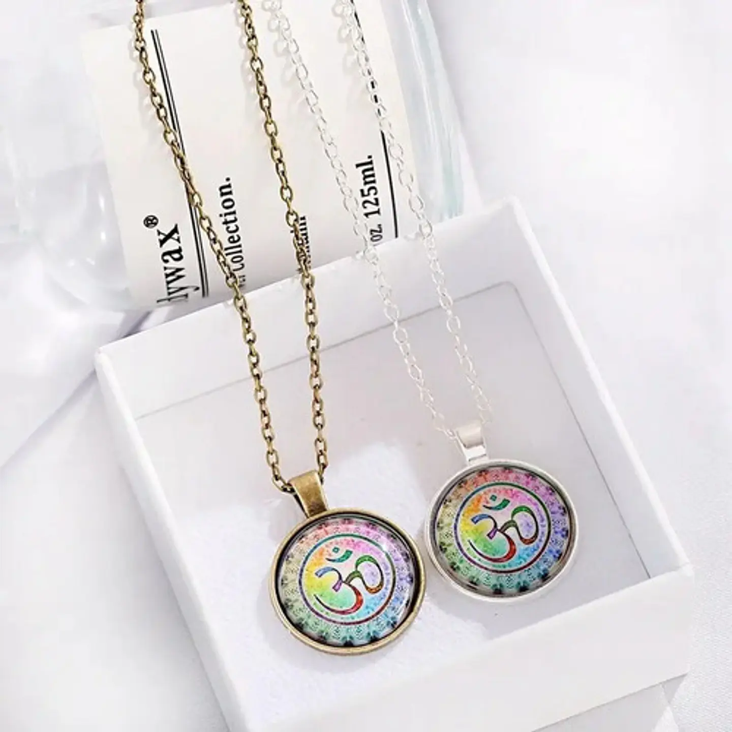 Collar Dije Cristal Henna Yaga Om Budista Para Hombre Mujer 6