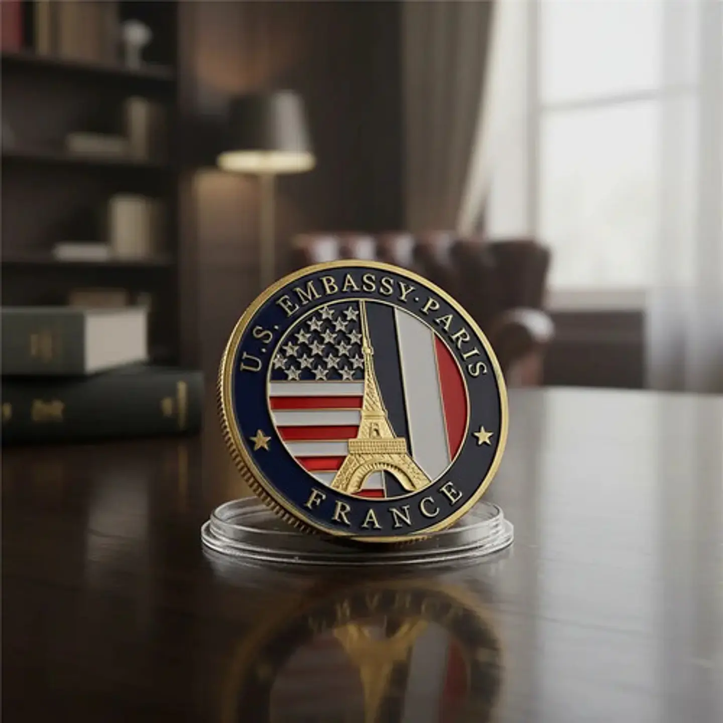 Moneda Conmemorativa Torre Francia París Departamento Ee.uu 4