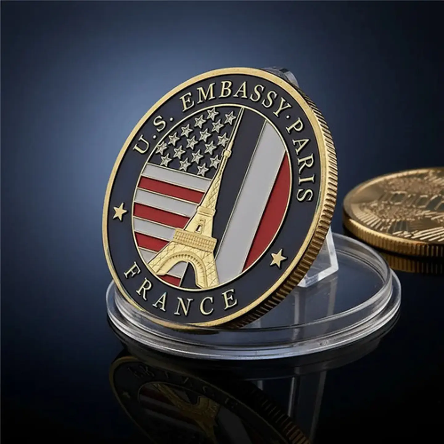 Moneda Conmemorativa Torre Francia París Departamento Ee.uu 6