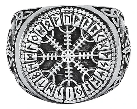 Anillo Mjolnir Valknut Vikingo Acero Inoxidable Para Hombre