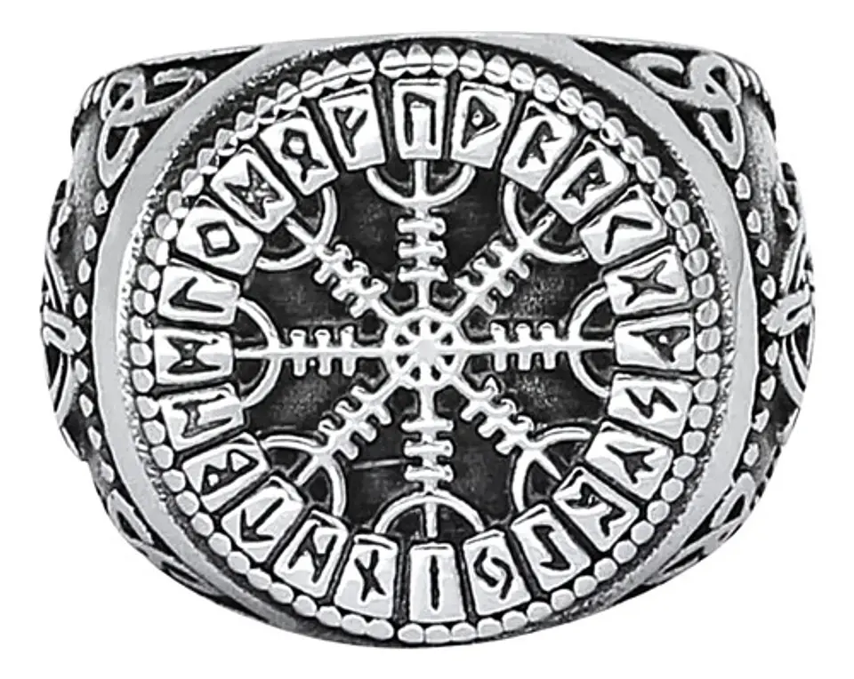 Anillo Mjolnir Valknut Vikingo Acero Inoxidable Para Hombre 2