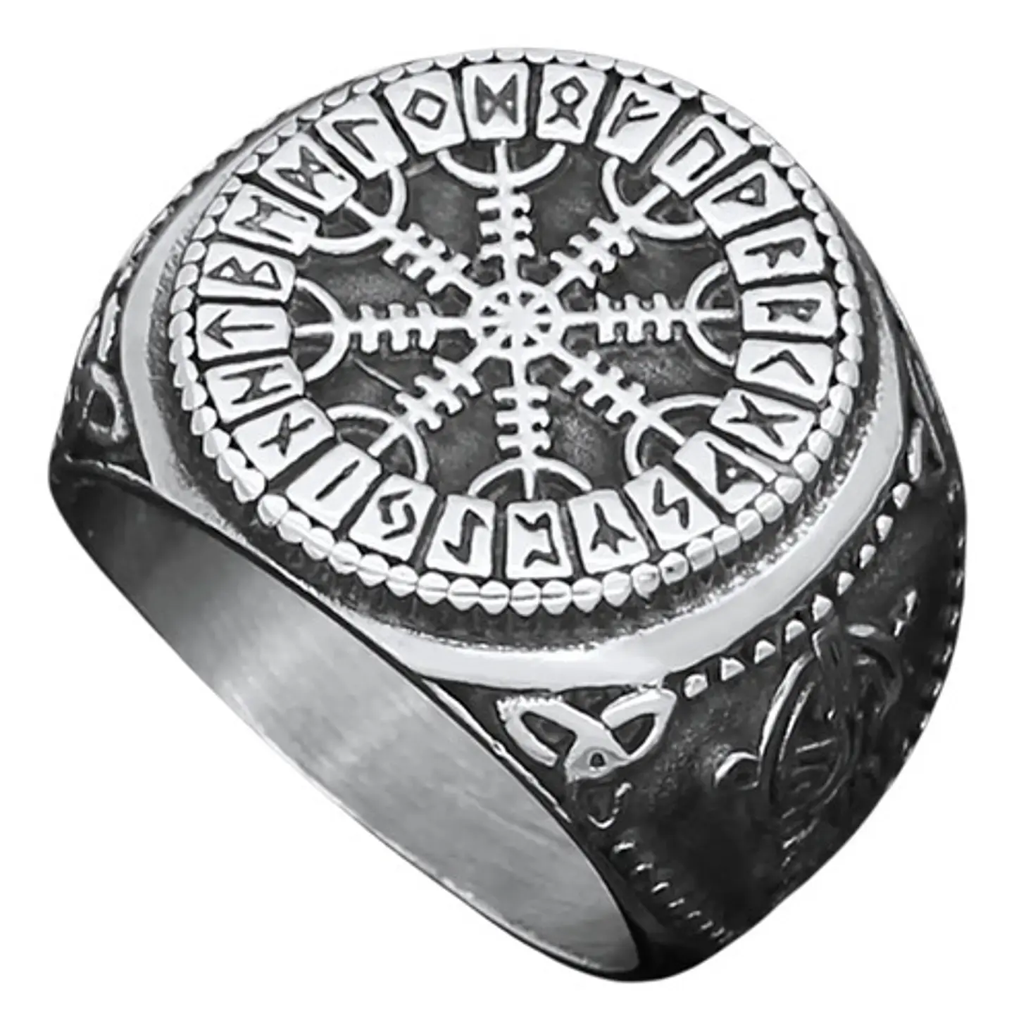 Anillo Mjolnir Valknut Vikingo Acero Inoxidable Para Hombre 3
