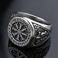 Anillo Mjolnir Valknut Vikingo Acero Inoxidable Para Hombre - Miniatura 5