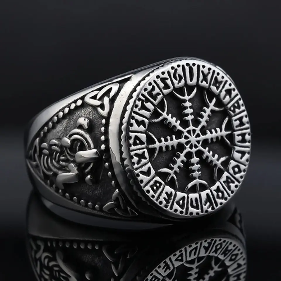 Anillo Mjolnir Valknut Vikingo Acero Inoxidable Para Hombre 8