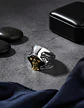 Anillo Para Hombre Cráneo Santa Muerte De Acero Color Plata - Miniatura 5