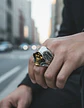 Anillo Para Hombre Cráneo Santa Muerte De Acero Color Plata - Miniatura 7