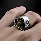 Anillo Para Hombre Cráneo Santa Muerte De Acero Color Plata - Miniatura 9